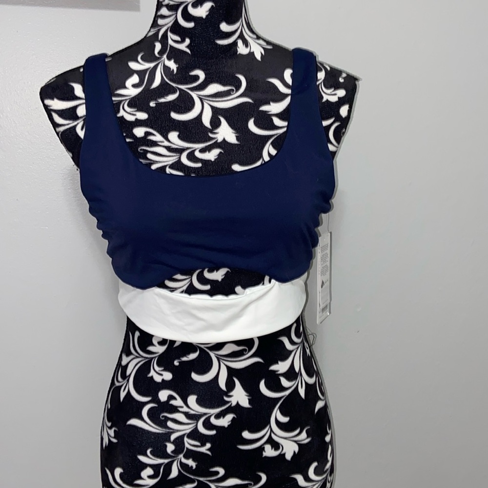 Athleta Mod Block reversible cut out bikini top NWT